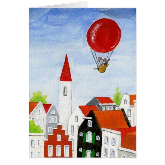 Balloon Mouse & Roofs Cards (Front)