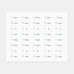 Balloon name labels for clothing