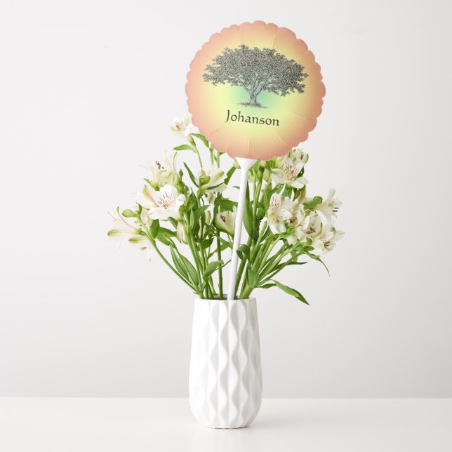 Balloon - Oak Tree with Name (Vase)