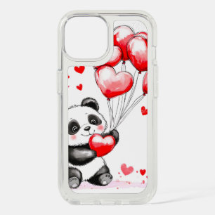 Balloon Panda Love in the Air iPhone 15 Case