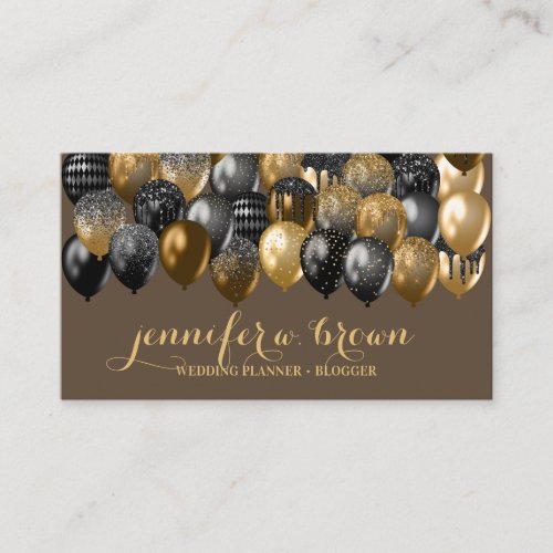 Balloon Party Event Planner Stylish Business Card