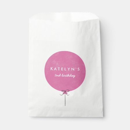 Balloon Party Favor Bag - Fuchsia