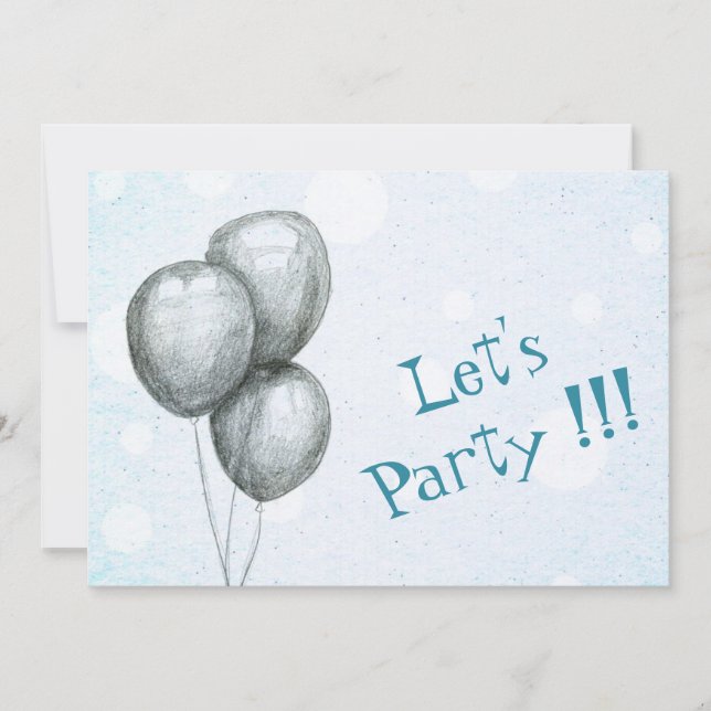Balloon Party Invitation (Front)