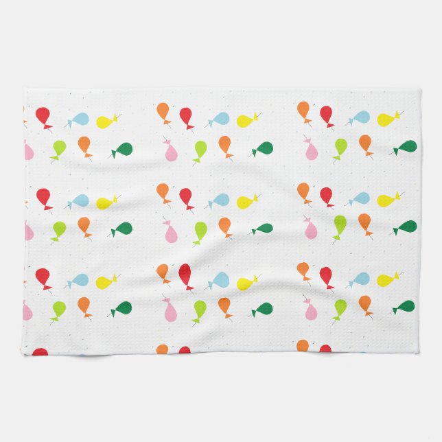Balloon party kitchen towel (Horizontal)