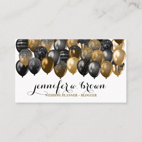 Balloon Party Occasion Decorations Event Planner Business Card