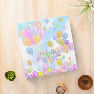Balloon Pastel 3 Ring Binder