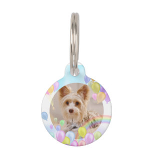 Balloon Pastel Animal Pet ID Tag