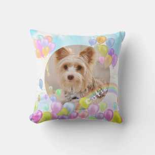 Balloon Pastel Animal Pet Throw Pillow