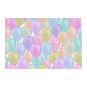 Balloon Pastel Birthday Placemat
