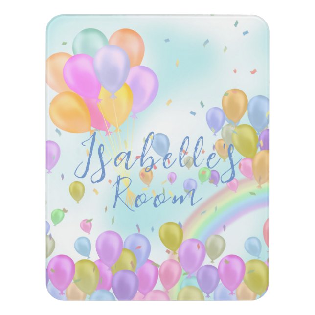 Balloon Pastel  Door Sign (Contemporary Vert)