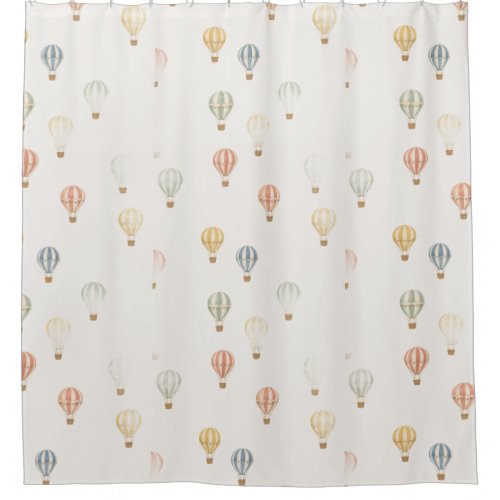 Balloon Pattern in Soft Pastel Tones Shower Curtain