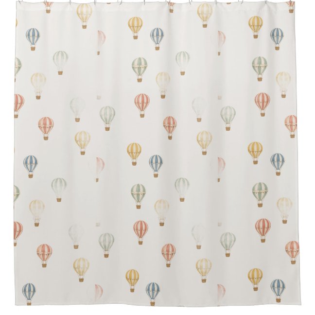 Balloon Pattern in Soft Pastel Tones Shower Curtain