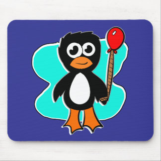 Balloon Penguin Mouse Pad