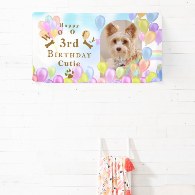 Balloon Pet Dog Photo Banner (Insitu)