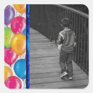 Balloon Photo Stickers Template