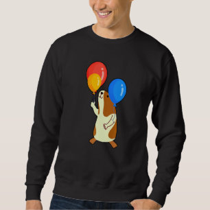 Balloon Pig Graphic Guinea Pig Owner Pet Cavy Anim Sweatshirt