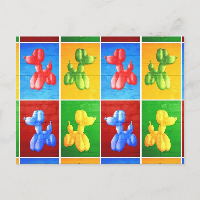 Balloon Poodle Postcard (Front)