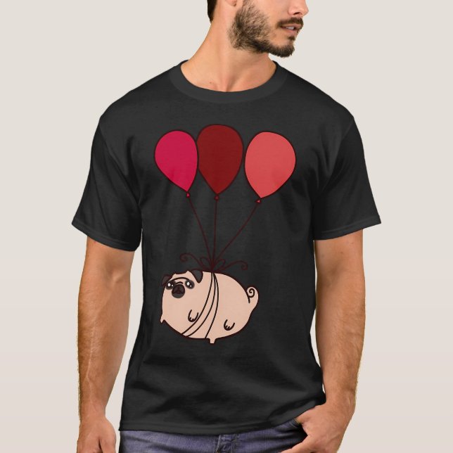 Balloon Pug T-Shirt (Front)