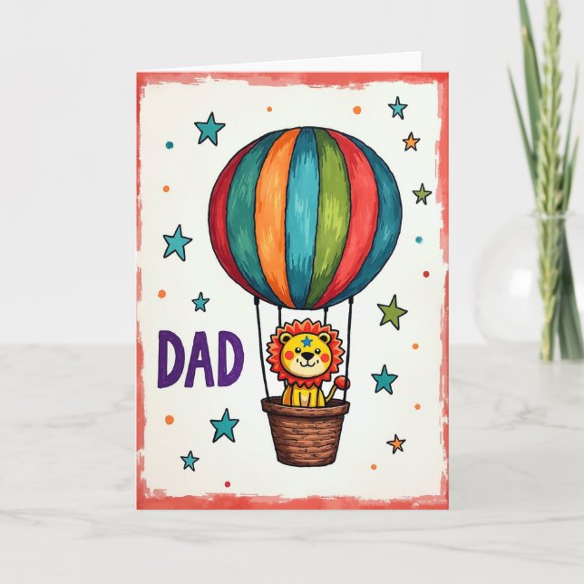 Balloon Ride Fathers Day Card (Front)