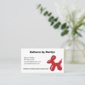 Balloon Sculptor Artist Children's Entertainer Business Card (Standing Front)