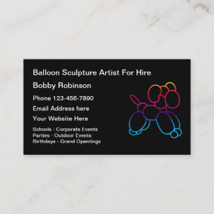 Balloon Sculpture Artist Entertainer Business Card