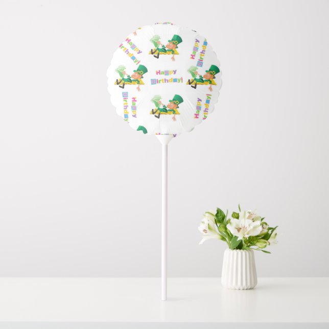 Balloon, St. Patrick's Day Happy Birthday Balloon (In SItu)