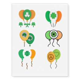Balloon St. Patty's Day  Temporary Tattoos