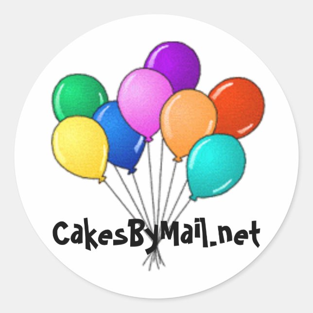balloon sticker cakesbymail.net (Front)