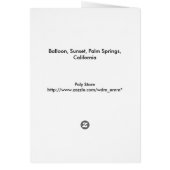 Balloon, Sunset, Palm Springs, California (Back)