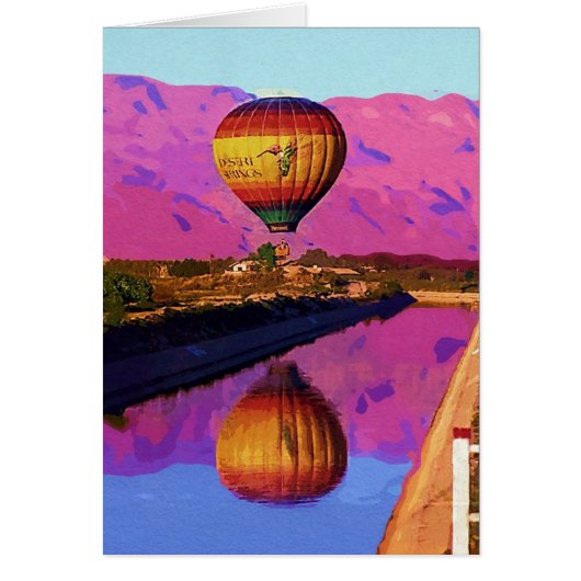 Balloon, Sunset, Palm Springs, California Cards (Front)