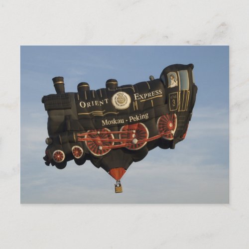 Balloon Take a Train Postcard