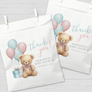 Balloon Teddy Bear Baby Shower Favor Bag