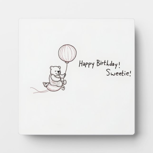 balloon teddy bear plaque (Front)
