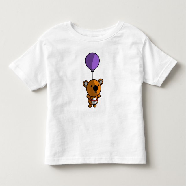 Balloon Teddy Bear Toddler T-shirt (Front)