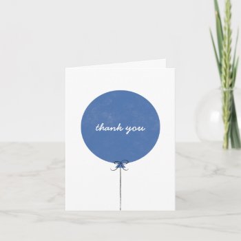 Balloon Thank You Card - Cobalt by AmberBarkley at Zazzle