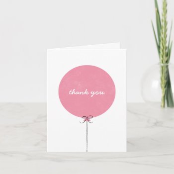 Balloon Thank You Card - Rose by AmberBarkley at Zazzle