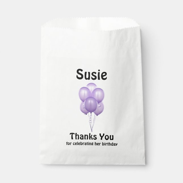 Balloon Thank you Favor Bag (Front)