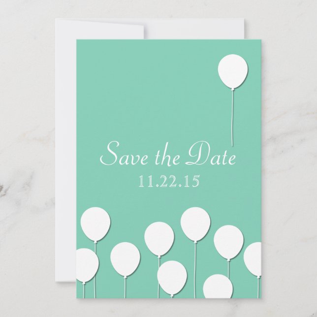 Balloon Theme Save the Date (Front)