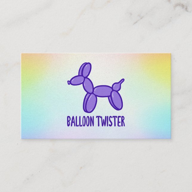 Balloon Twister Customizable Business Card (Front)