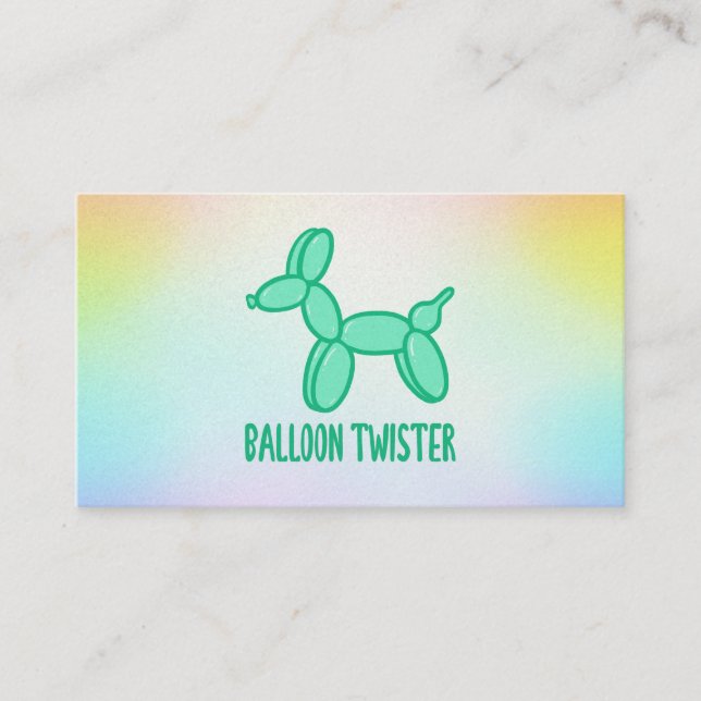 Balloon Twister Customizable Business Card (Front)