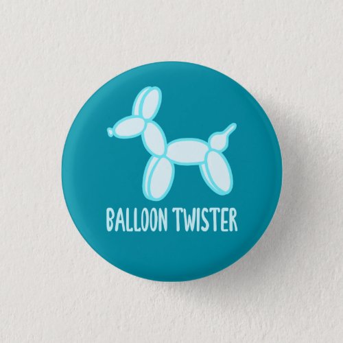 Balloon Twister Light Blue Pin Button