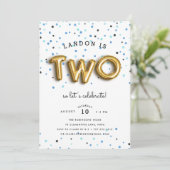 Balloon Type | Second Birthday Party Invitation (Standing Front)