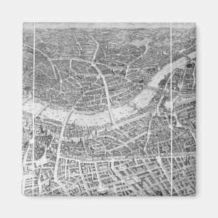 Balloon View of London, 1851 Magnet