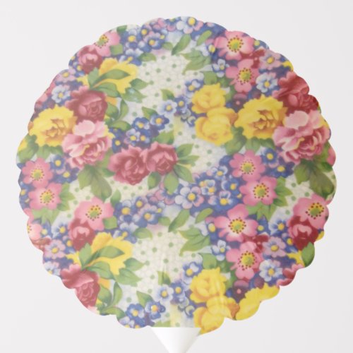 Balloon _ Vintage Floral Fabric