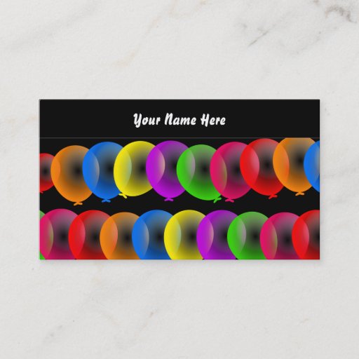 Customizable Balloon Wallpaper, Your Name Here Business Card