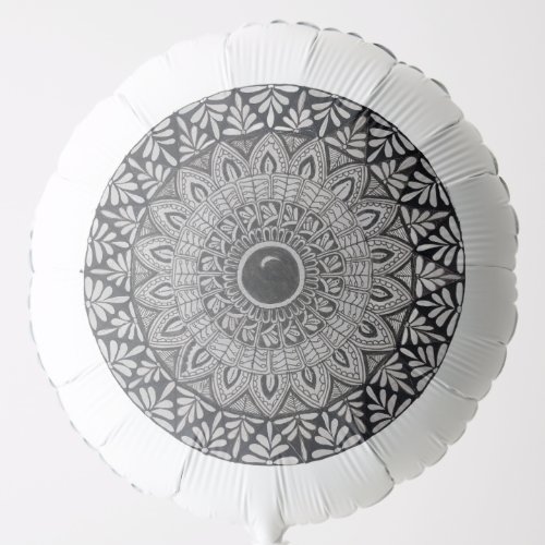 Balloon with monochrome mandala art