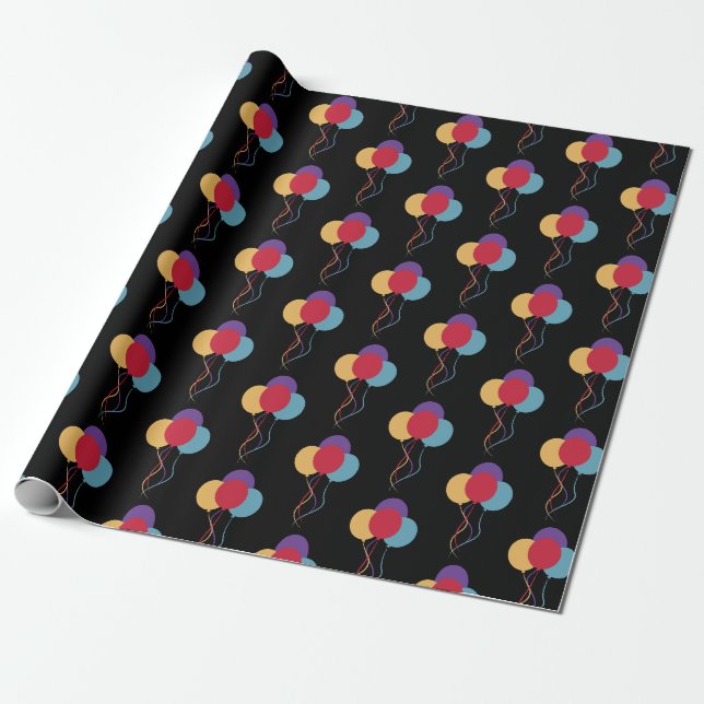 Balloon Wrapping Paper (Unrolled)