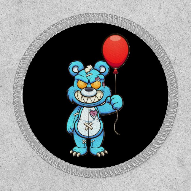 Balloon Zombie Teddy Bear Patch (Front)
