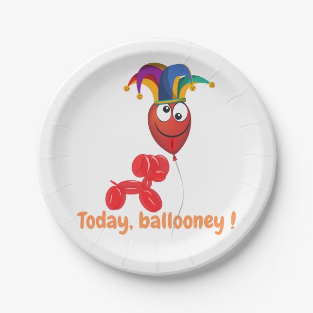 Ballooney Party Paper Plates (Front)