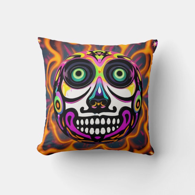 Ballooning Death Toll Throw Pillow (Front)